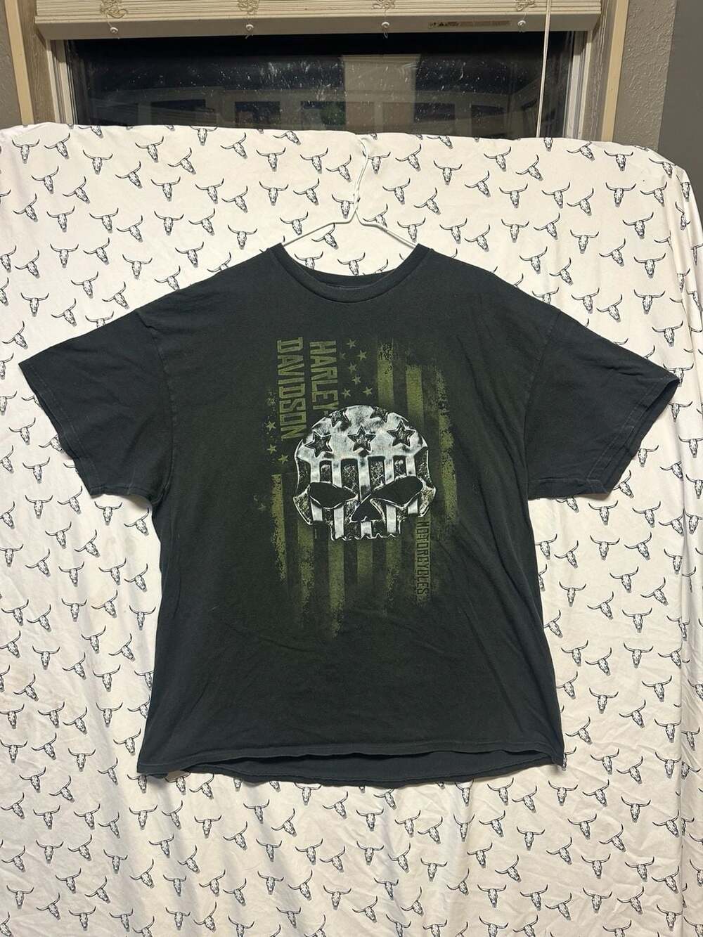 Harley-Davidson Maverick Dallas, Texas Skull Graphic Men's T-Shirt 2xl